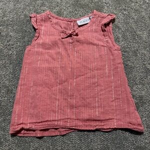 The Children’s Place 5T sleeveless shirt with bow‎ on top and sparkle throughout